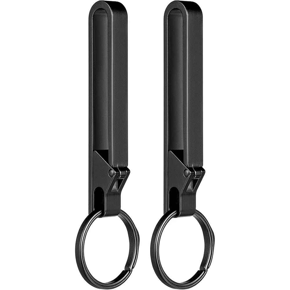 

Titanium Belt Key Holder, EDC Quick Release Mens Belt Clip With Titanium Key Ring