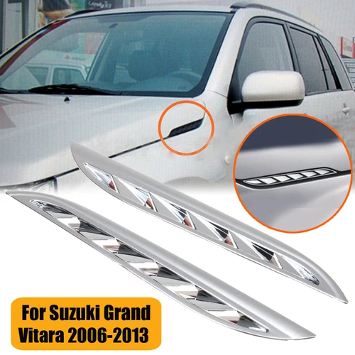 Cubiertas de rejilla de ventilación de entrada de aire lateral, Suzuki Grand Vitara embellecedor para 2006-2013, cubiertas de repuesto para automóviles, 2 piezas
