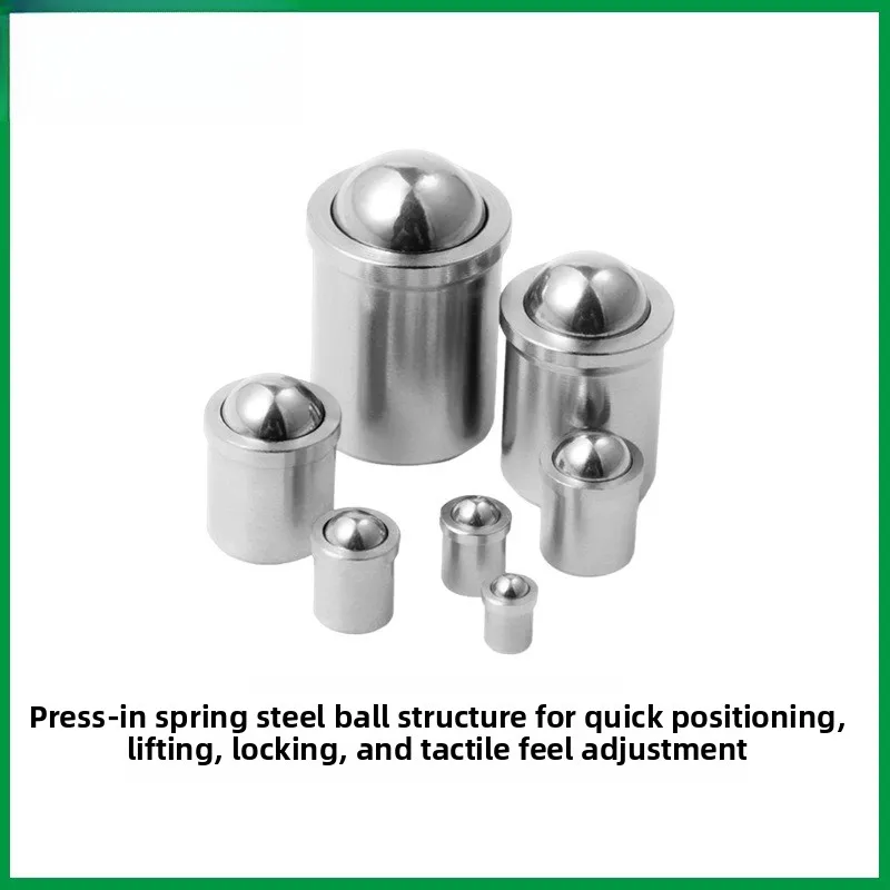 10PCS 304Limit Positioning Ball Spring Beads D2-D6Stainless Steel Press-Fit Ball Plungers Platform Step Spring Positioning Beads