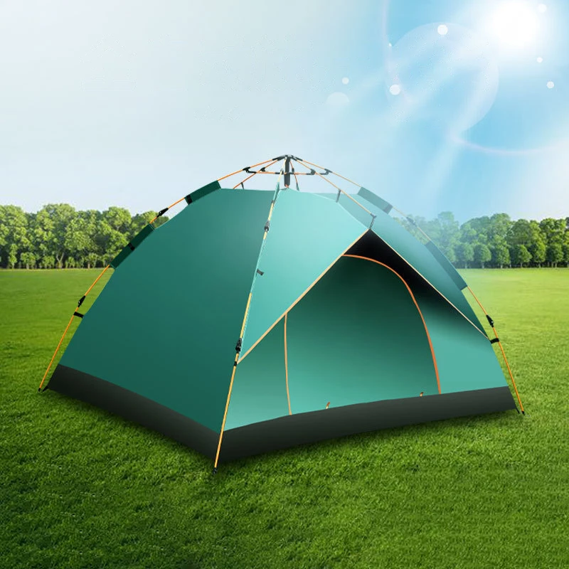 

3-4 People Double-Layer Fully Automatic Travel Tent Outdoor Camping Equipment Double Person Instant Setup Shelter