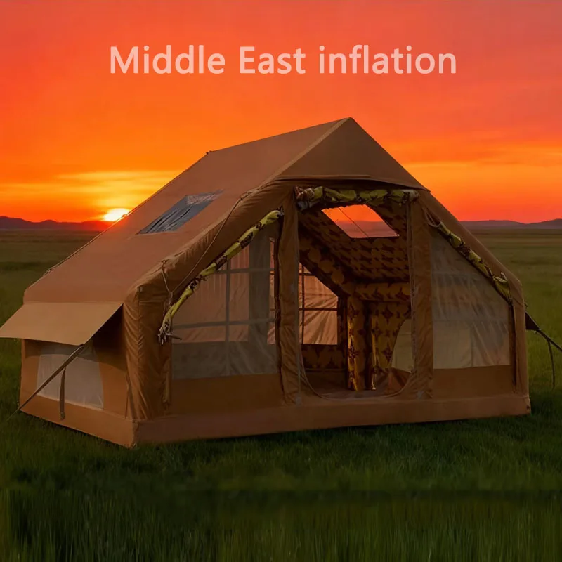 Large Outdoor Waterproof Inflatable Camping Tent for Home & Middle East Use UV-Resistant Quick Setup 2-3 Person