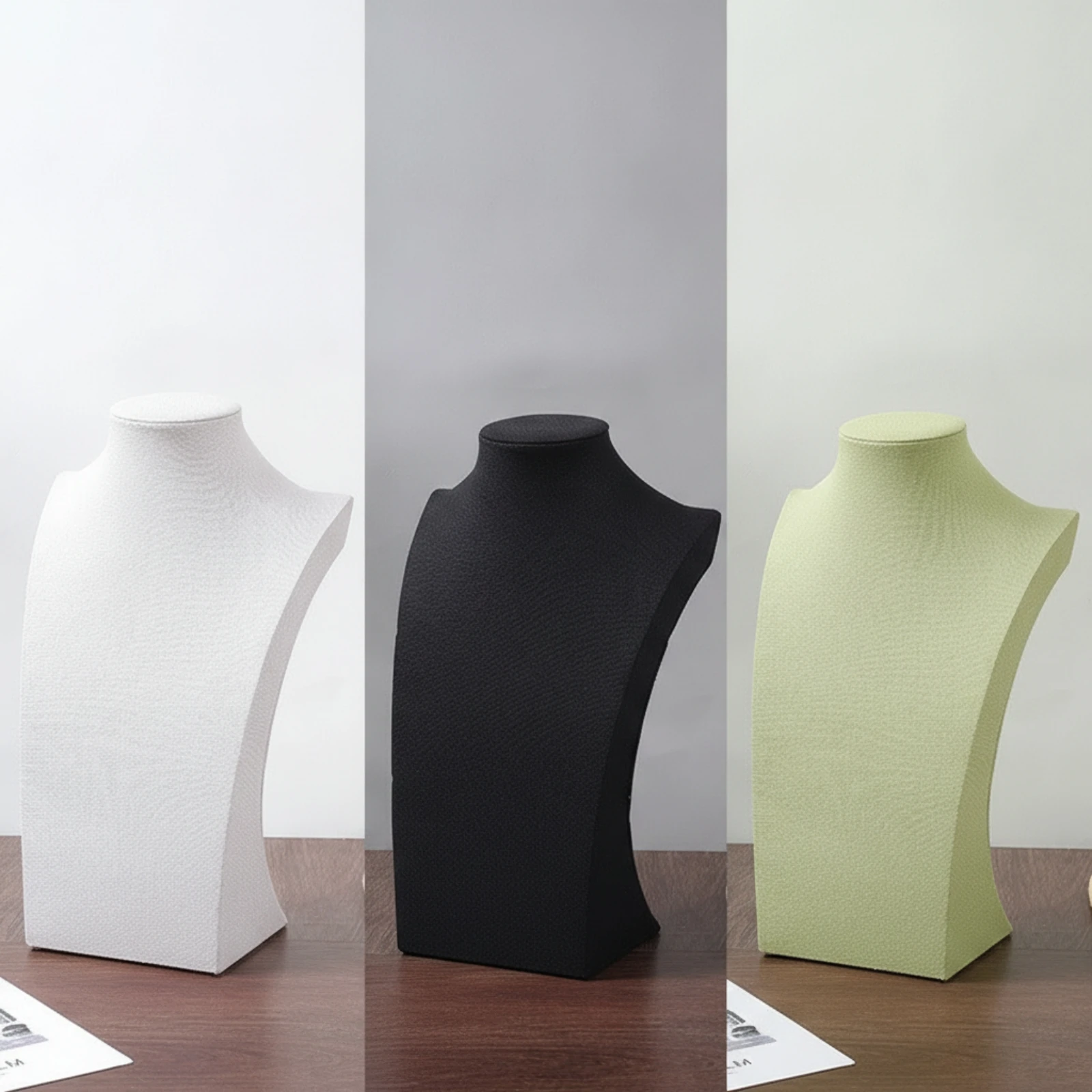 Necklace Display Bust Boutique-Style Necklace Display Stand Jewelry Bust Stand Stable Mannequin Torso with Base Versatile