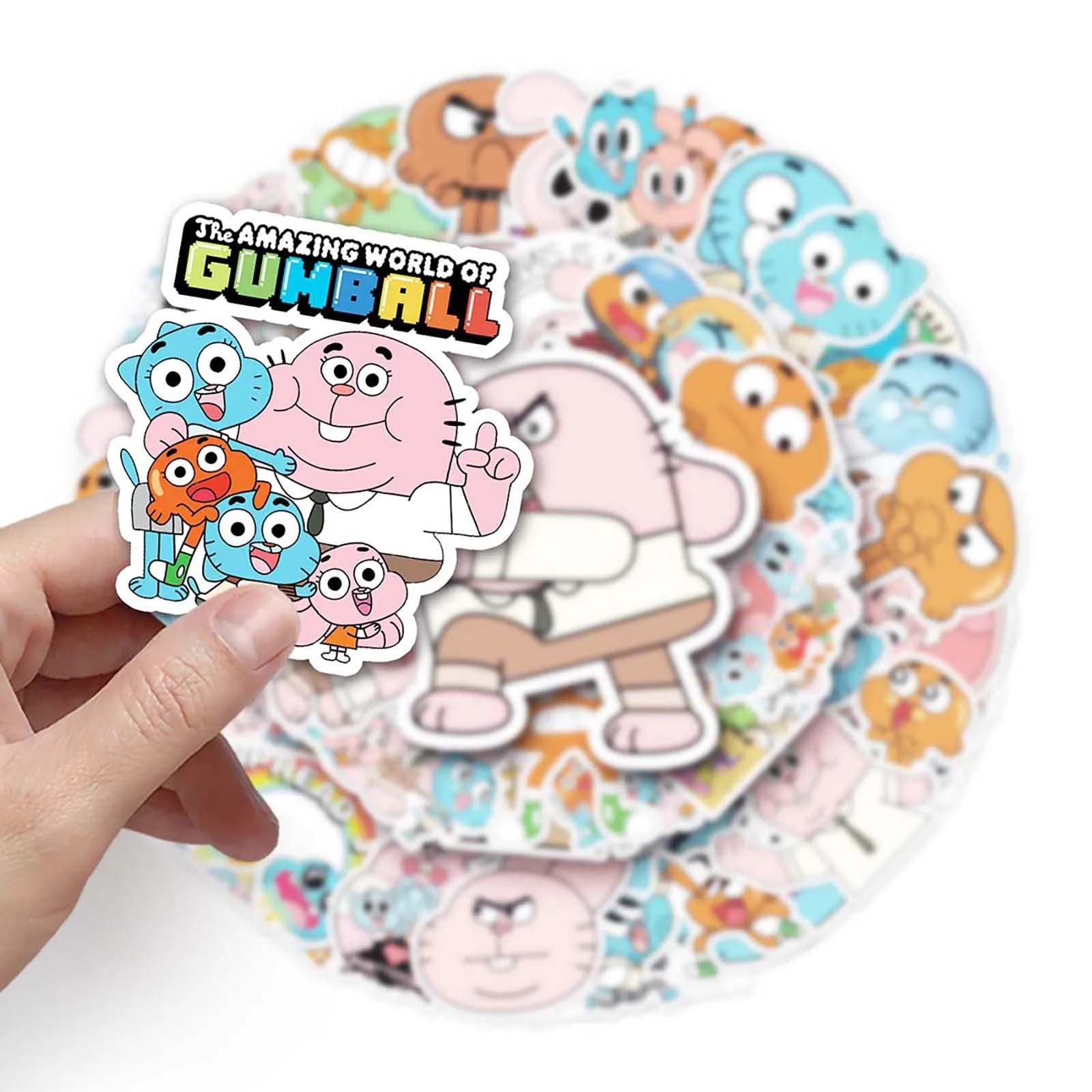 50PCS น่ารัก The Amazing World of Gumball การ์ตูนสติกเกอร์กันน้ํา DIY ตกแต่งโน้ตบุ๊คมือถือกีตาร์กระเป๋าเดินทาง Graffiti ของเล่น