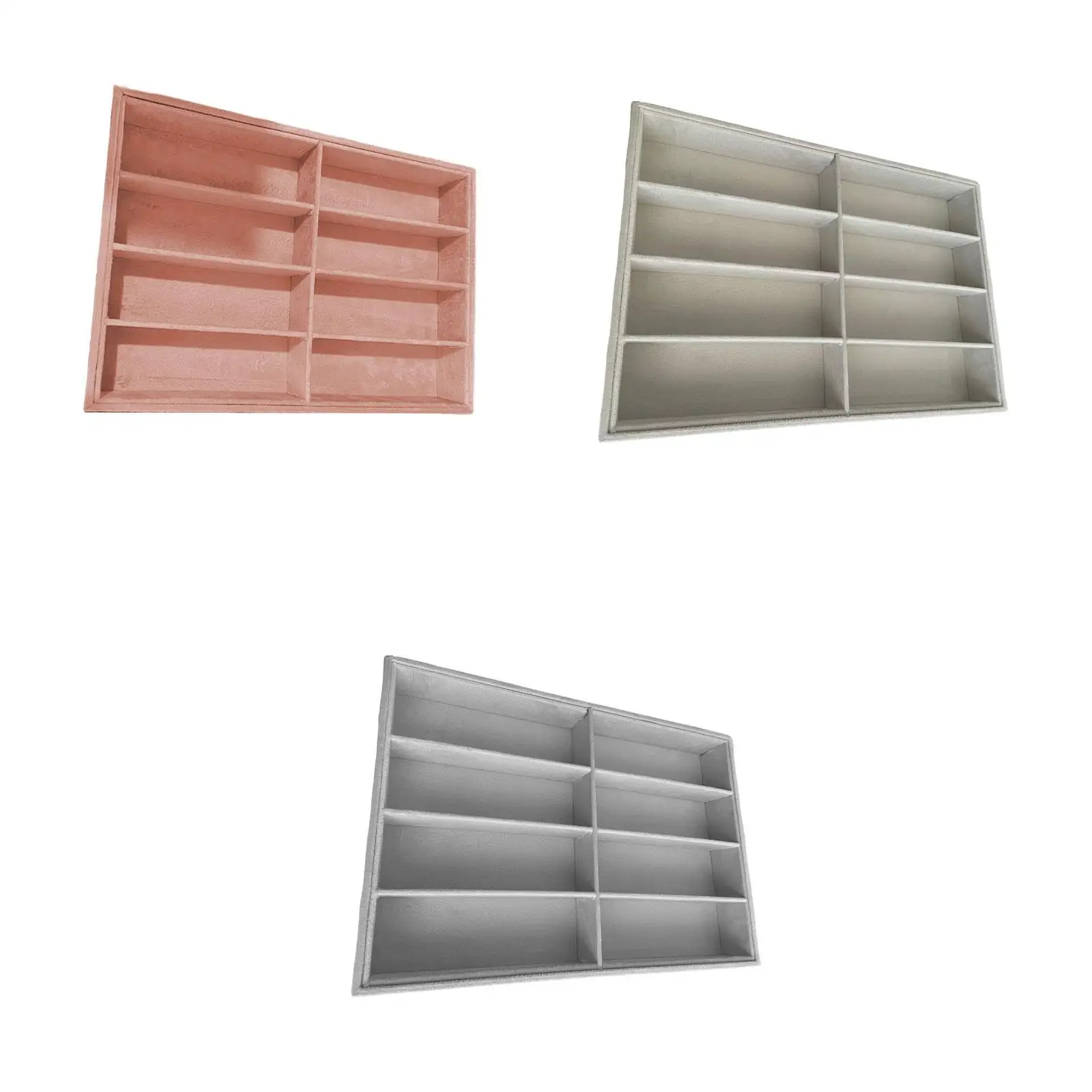 Glasses Display Tray Multipurpose Lightweight Glasses Container Eyewear Storage Box for Dresser Showcase Bedroom Travel Desktop
