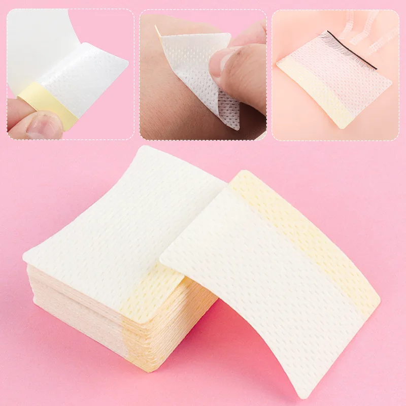 40pcs Disposable Cleaning Cotton Pads Eyelash Extension Patch Makeup Remove Wipes Lash Lifting Paper Sticker Eyepads Beauty Tool