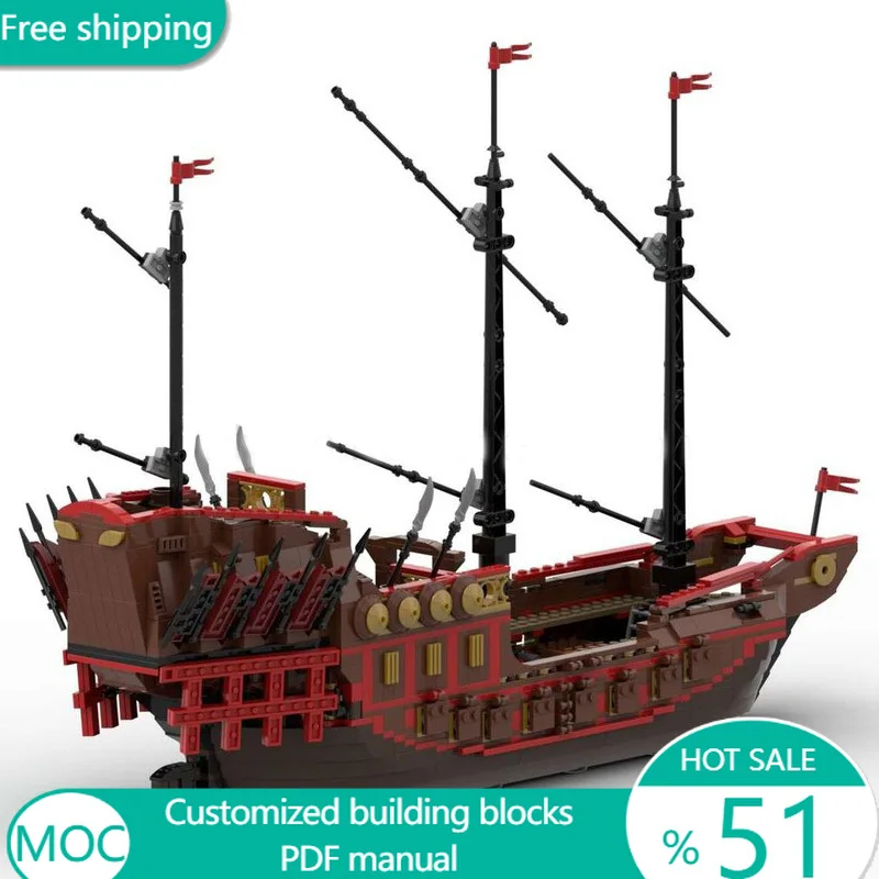 

1692 PCS Medieval TPS Empress Pirates of the MOC Customize Modular Building Block Creative Design DIY Boys Toy Christmas Gift
