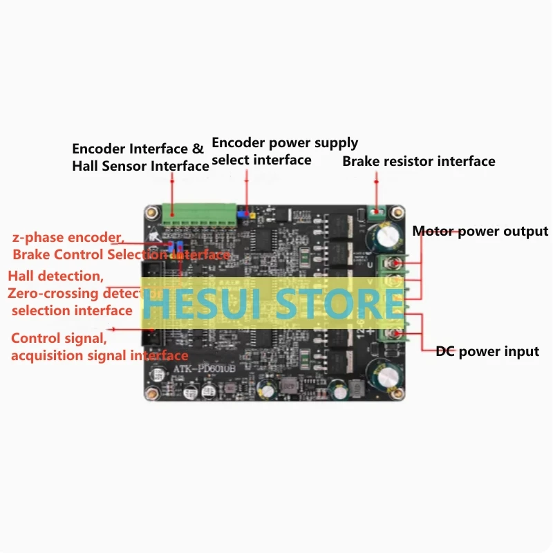 DC brushless motor driver board ATK-PD6010B module BLDC FOC PID PMSM