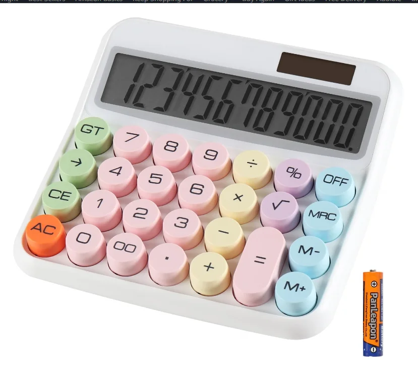 Calculator Solar & Battery Power 12 Digit Display Multi-Functional Big Button for Business Office School Calculating (HY-2278)