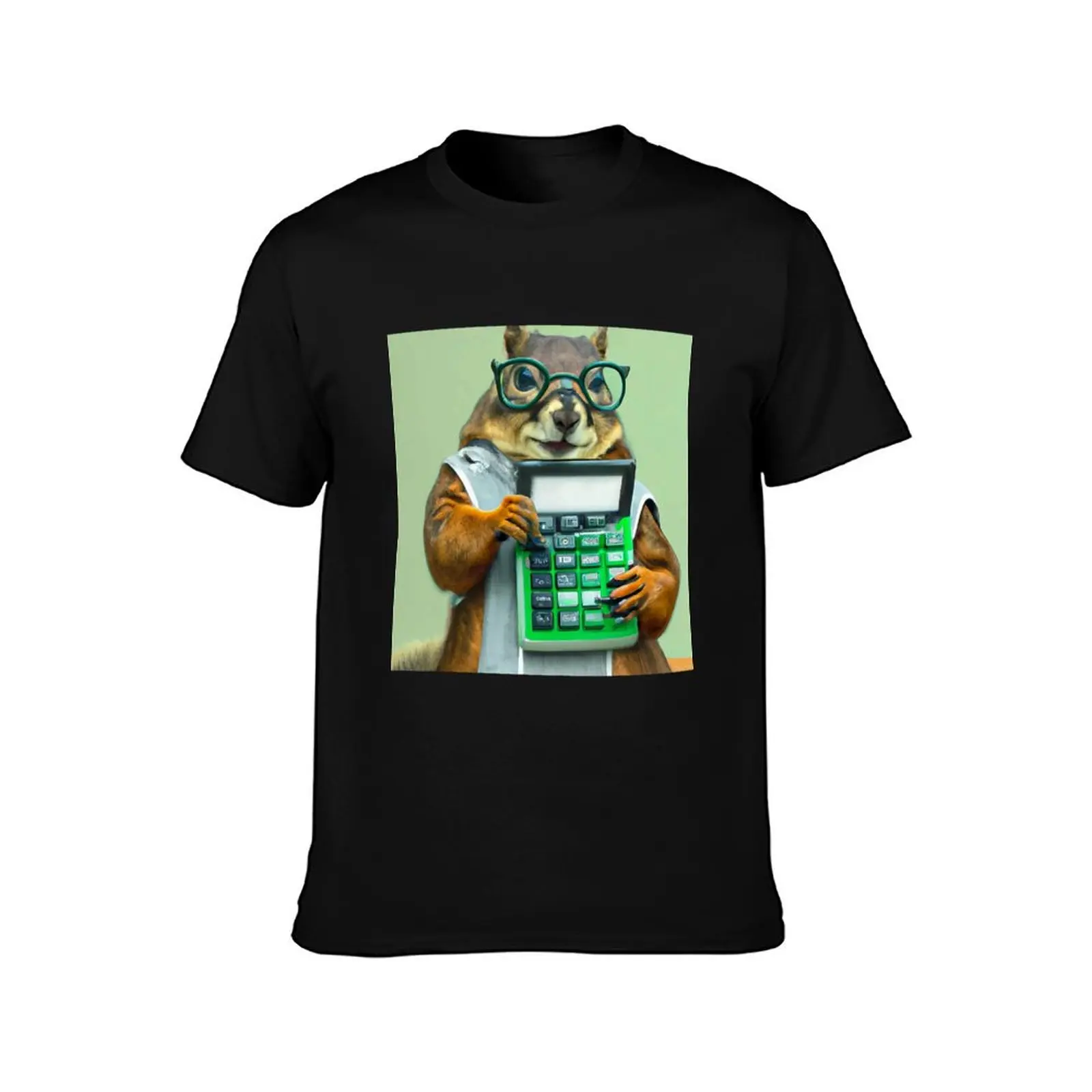 Tax Accountant Squirrel T-Shirt cotton tshirt 100% T-Shirt