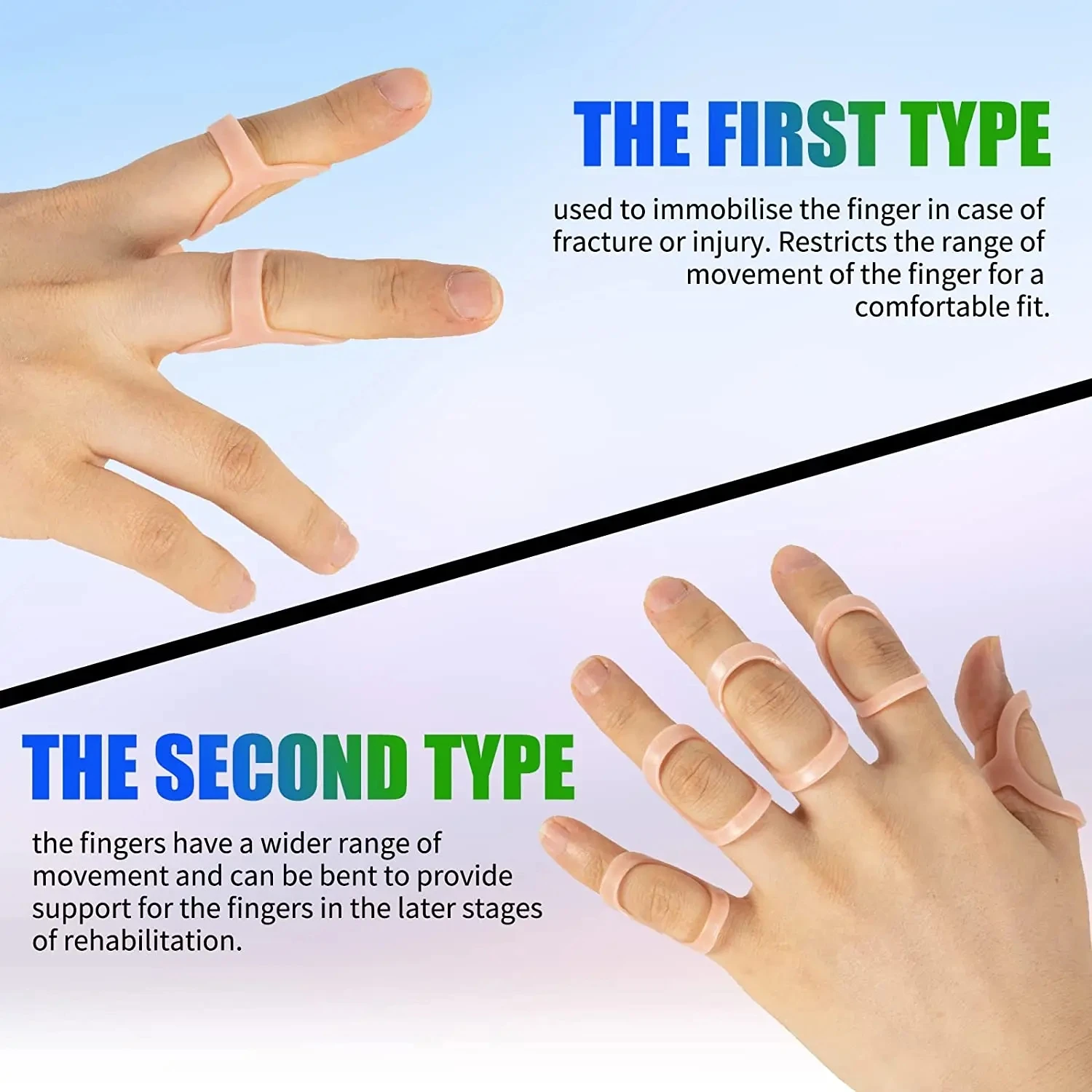 1Set Oval Finger Splint Support Reduce Soreness Waterproof Finger Support Protector Hand Finger Joint Stabilizer for Arthritis