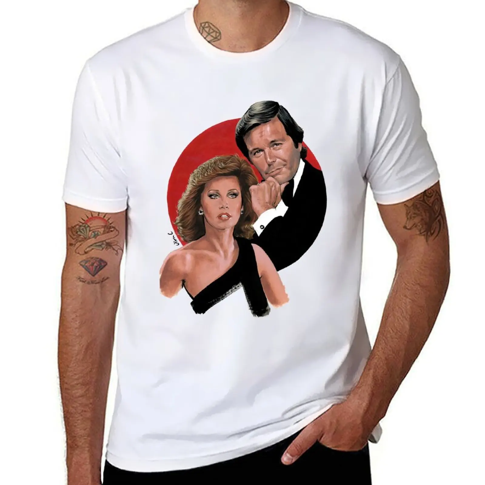 Camiseta Mister y Mrs H, camiseta gráfica para hombre, camiseta para hombre