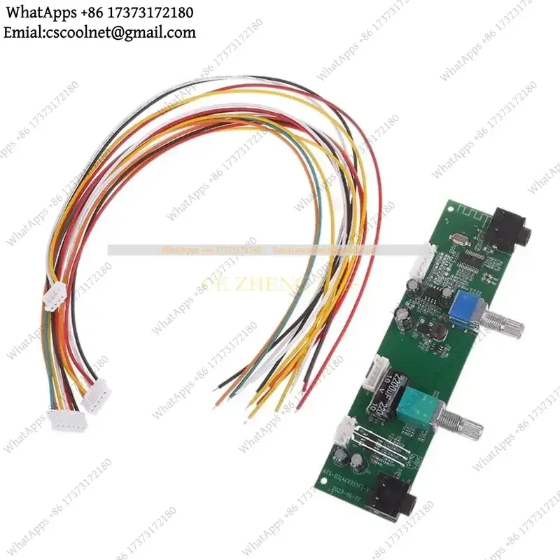 JS02 Portable Record Player Motherboard – Bluetooth Audio Input Board with Cable, Vinyl Turntable Replacement Part