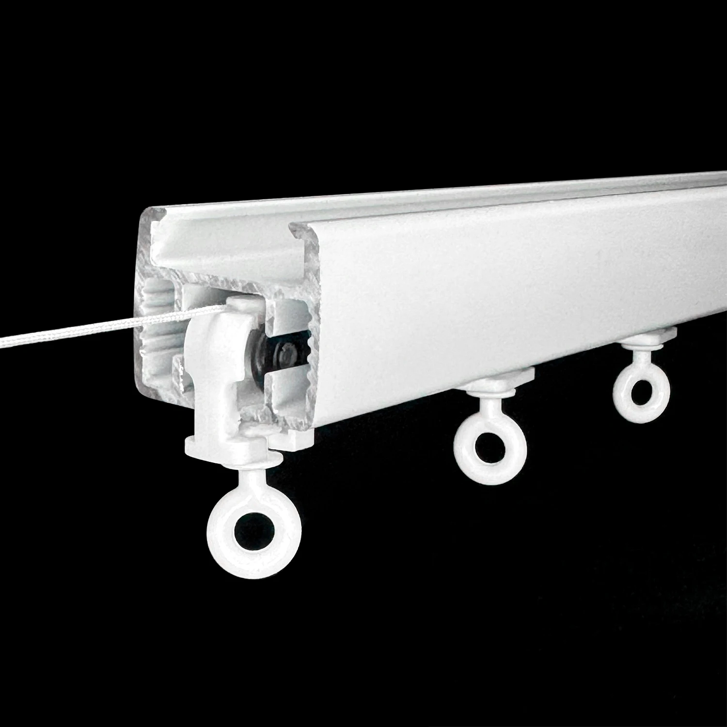 Ripple Fold Curtain Runner with Eyelet for Hook Type Curtain S Fold Curtain Slider with Ring Electric Lingdi Curtain Accessory