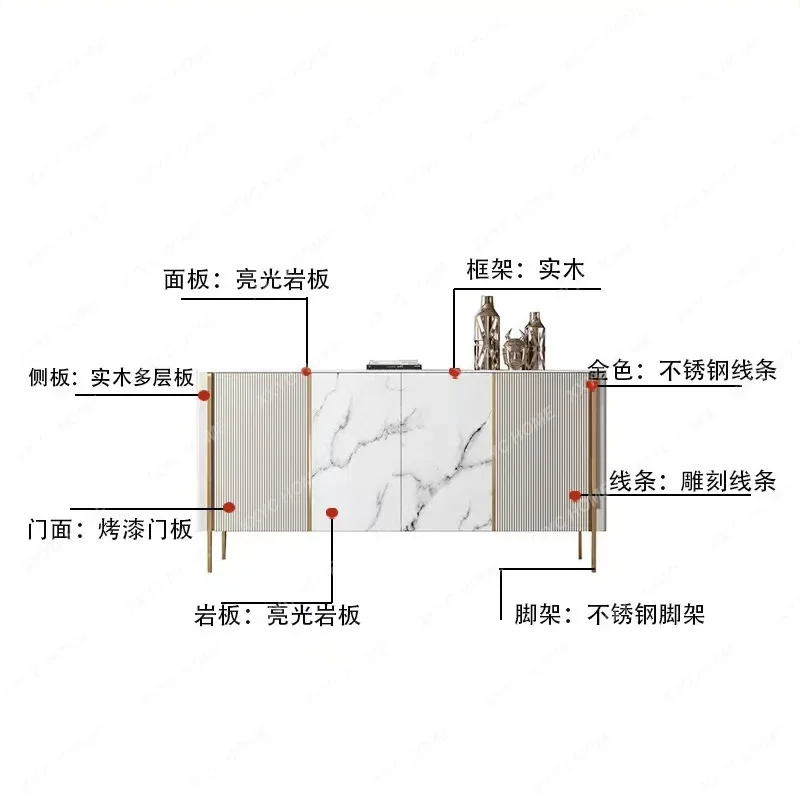 KLight luxury door cabinet Solid wood living room home decoration cabinet