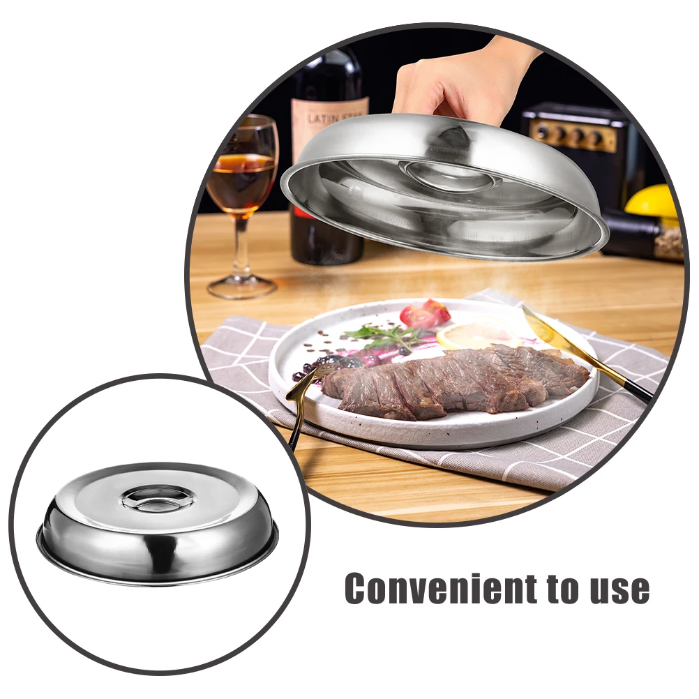 

3 Pcs Stainless Steel Dish Cover BBQ Dome Butter Food Domes for Cooking Griddle