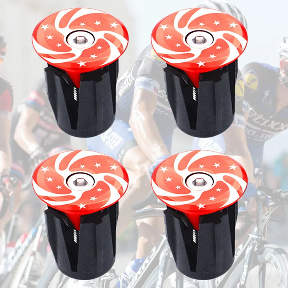 

4Pcs Aluminum Bar Ends Handlebar Plugs High Quality Wear Resistant Easy Install Comfort Grip for Most Adult Bikes Handlebar End