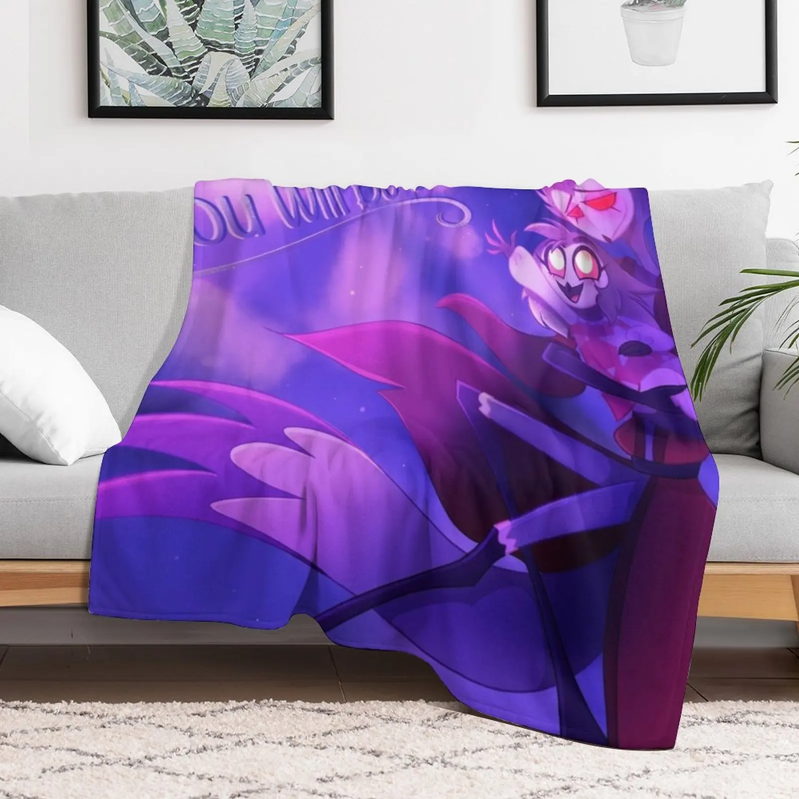 Stolas and Octavia- Helluva Boss Throw Blanket Sofas Comforter Travel heavy to sleep For Sofa Thin Kid'S Blankets
