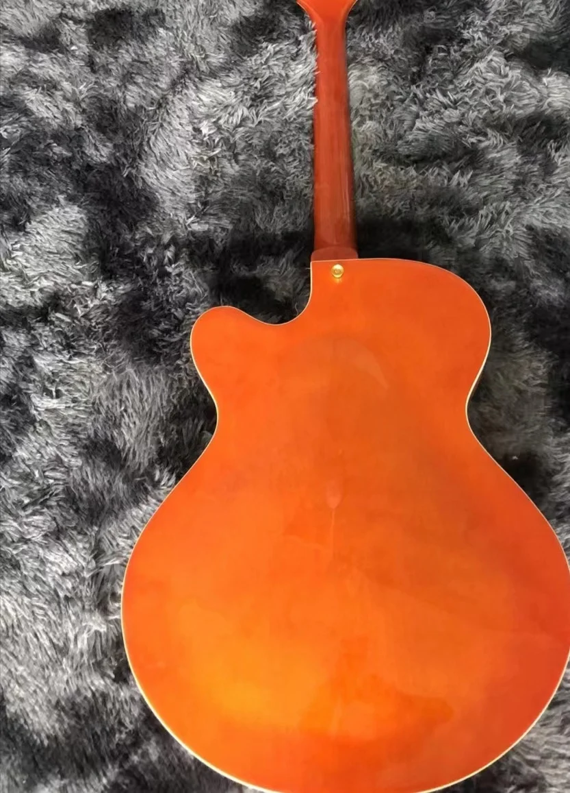 Jazz Semi Hollow Body Electric Guitar Orange Free  Delivery