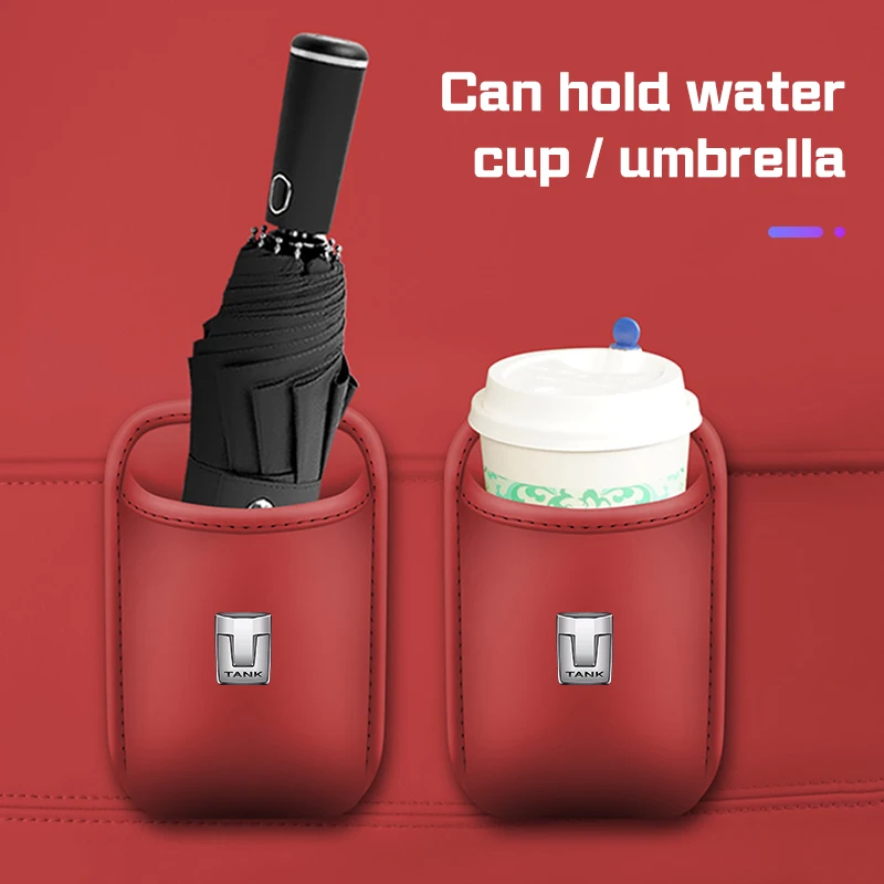 For Great Wall GMW Voleex C10 C30 Tank 300 500 700 Leather Car Water Cup Storage Box Door Seat Back Drinks Holder Accessories