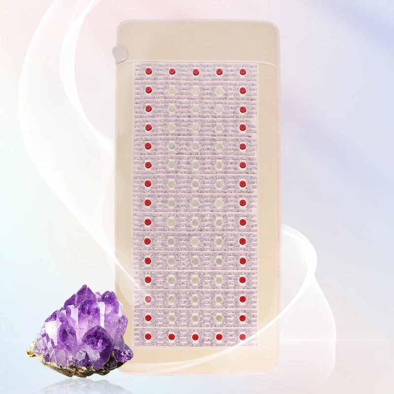 

Decavem PEMF Far Infrared Photon Heating Physiotherapy Mattress Mat with Amethyst Jade & Anion Crystal Gems Body Application