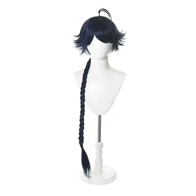 23 inch zwarte lange vlecht pruik hoge temperatuur zijde podiumvoorstelling gesimuleerd haar festival feest unisex anime cosplay pruik