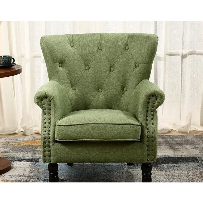 

American style single person sofa chair, fabric sofa, small unit living room, fashionable and minimalist tiger chair hotel