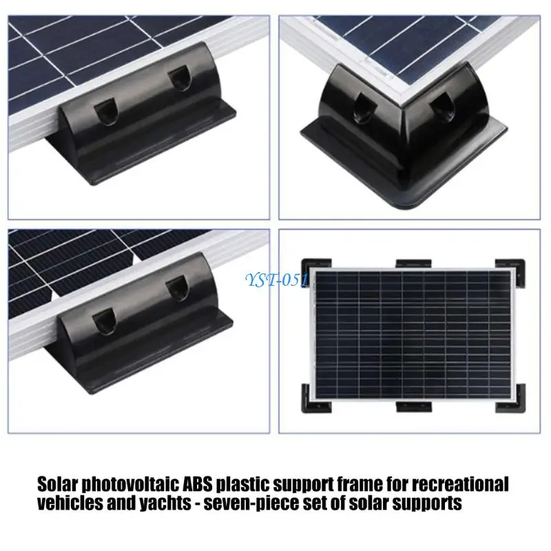E15A Heavy Duty Solar Mounting Set Solar Panel Mounting Brackets for Caravans Yacht Boats None Drill Installation