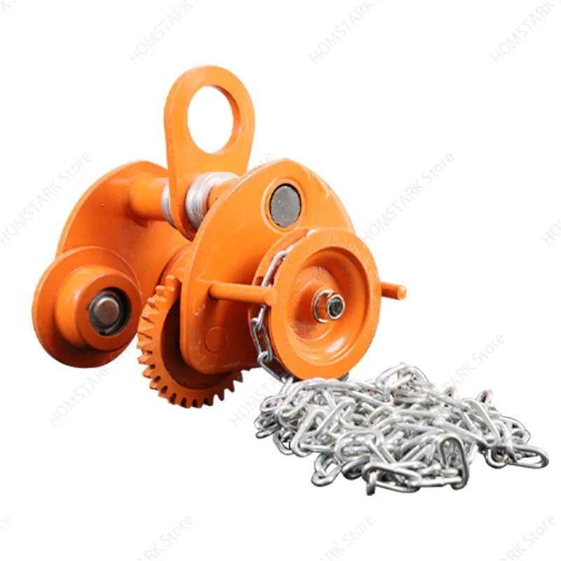 Manual Push Monorail Trolley for I‑Beam, 1T 2T 3T 5T Heavy‑Duty Hoist Trolley for Chain Hoist Industrial Lifting Use
