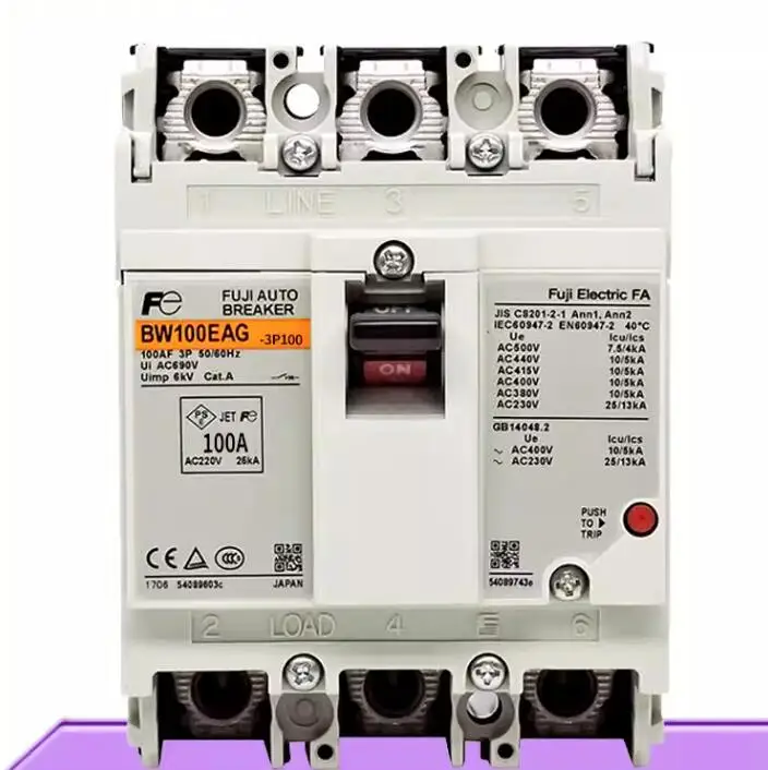Disjuntor original bw50ag 2p/3p bw63eag interruptor de ar bw100ag 5a-100a bw32aag