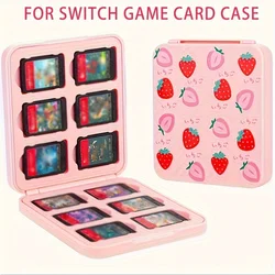 Pink Girls Strawberry Card Case/SWITCH OLED NS Game Card Protection Case 12 Card Storage Box