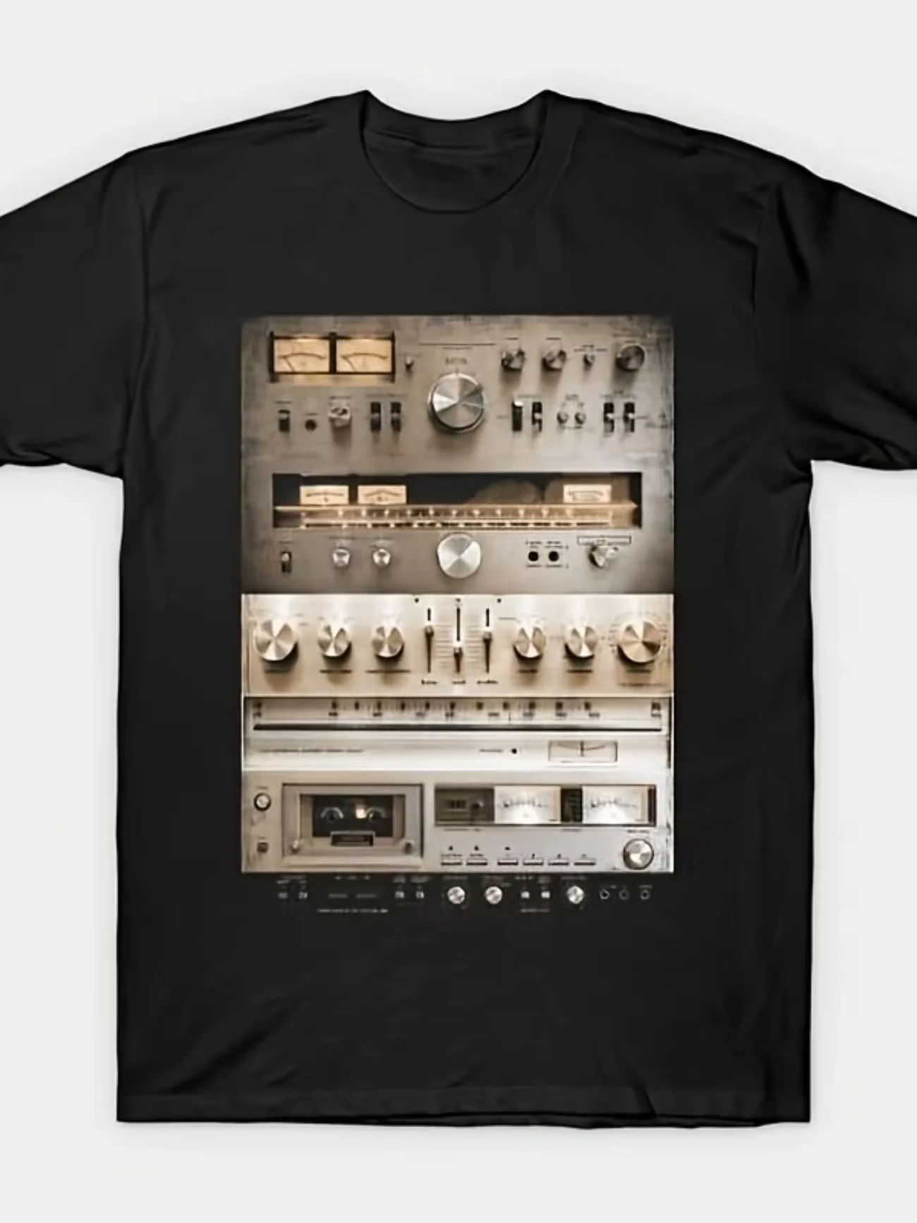 Setup Vintage Audio HiFi Sound System Men's Graphic T Shirt Cotton Tee Women Spring Summer Oversized Meme Loose Comfortable Tops