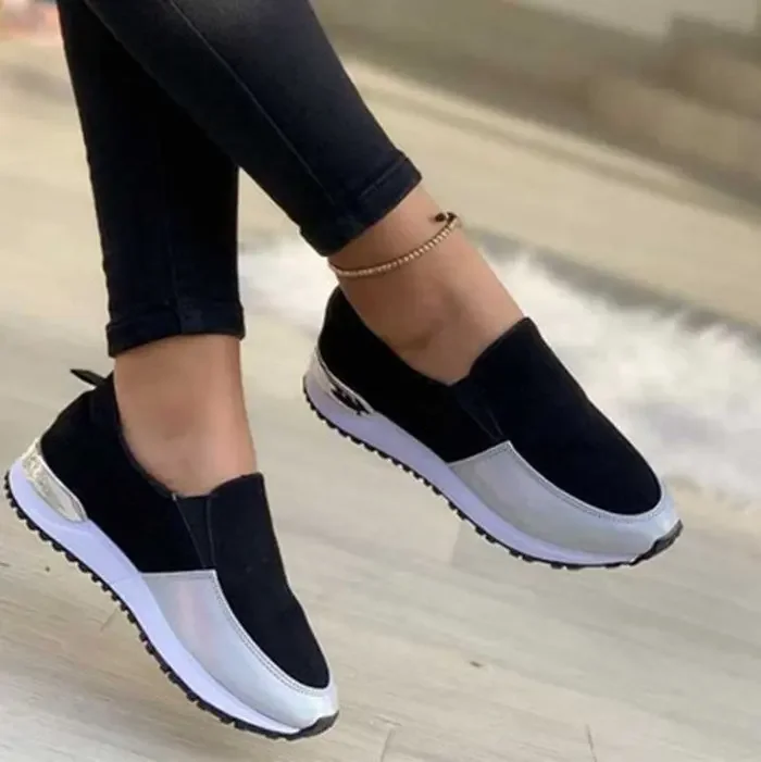 Zapatos de mujer 2022, zapatos deportivos informales de verano, zapatillas de deporte a la moda para mujer, zapatos planos con plataforma para mujer, mocasines de talla grande 43, zapatillas para mujer