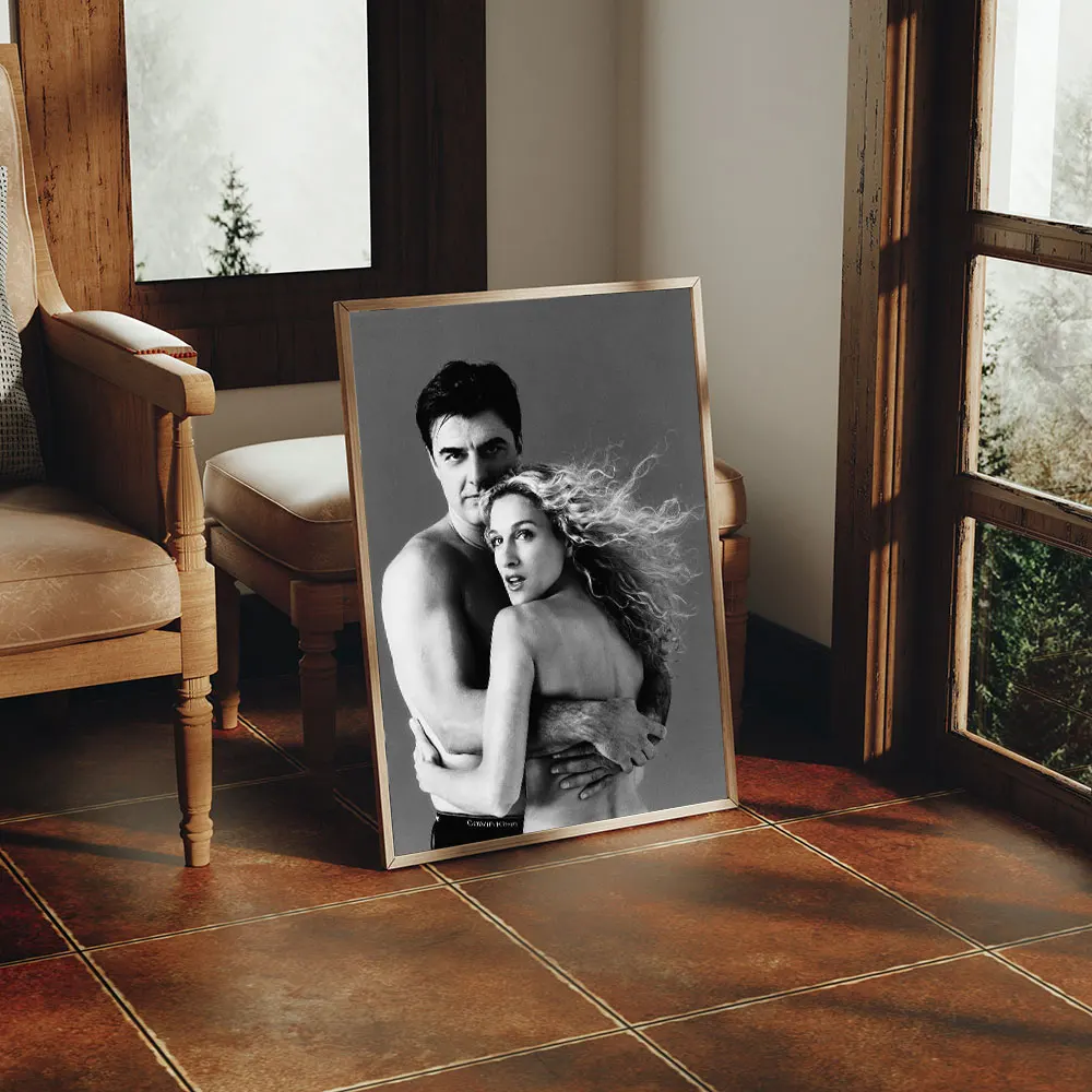 Carrie and Mr Big Poster Canvas Print Painting Wall Art Bedroom Study Studio Living Apartment Bar Room Home Decor