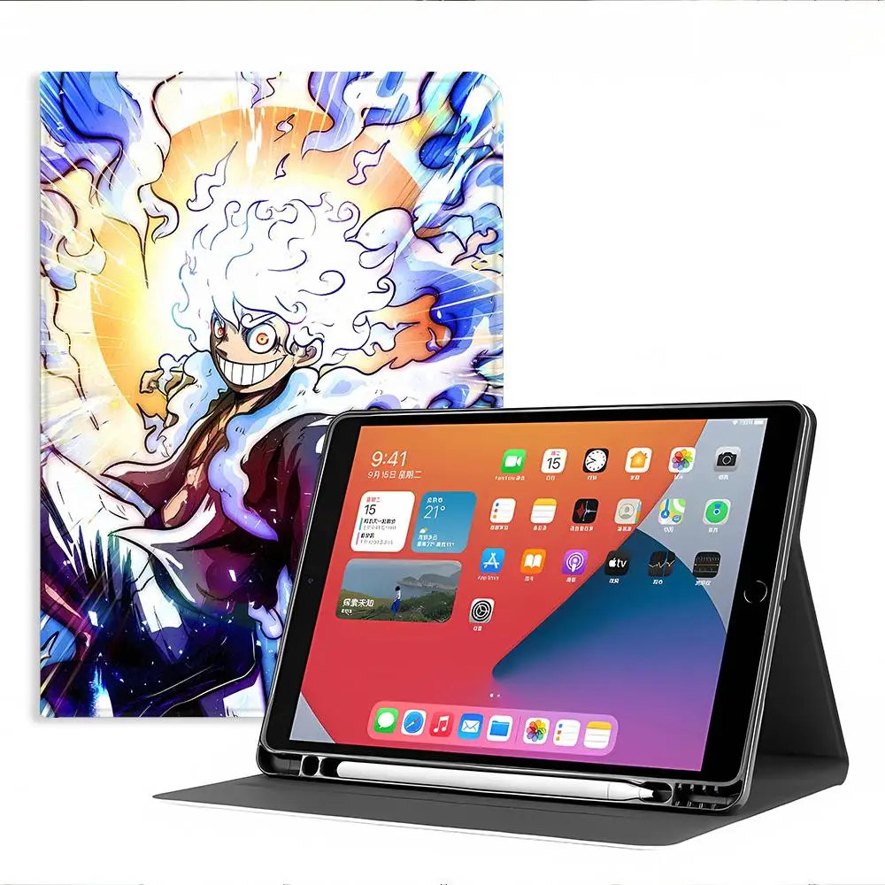 With Pencil Holder Case for Apple iPad 10th 7/8/9th Pro11 13 Air 11 13 M4 M3 M2 A16 2026 Air 4/5/6th Cartoon One P-Pieces