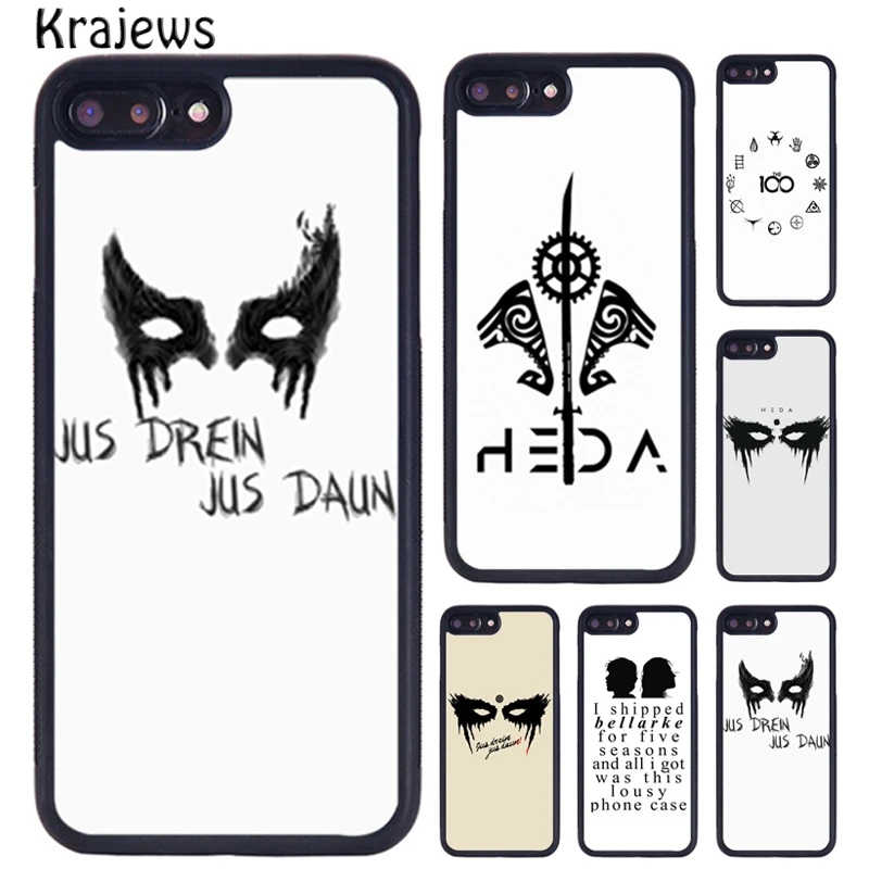 Krajews Lexa Heda EYE The 100 Rubber Phone Case For iPhone 16 15 14 XR XS 11 12 mini 13 Pro MAX Plus cover coque