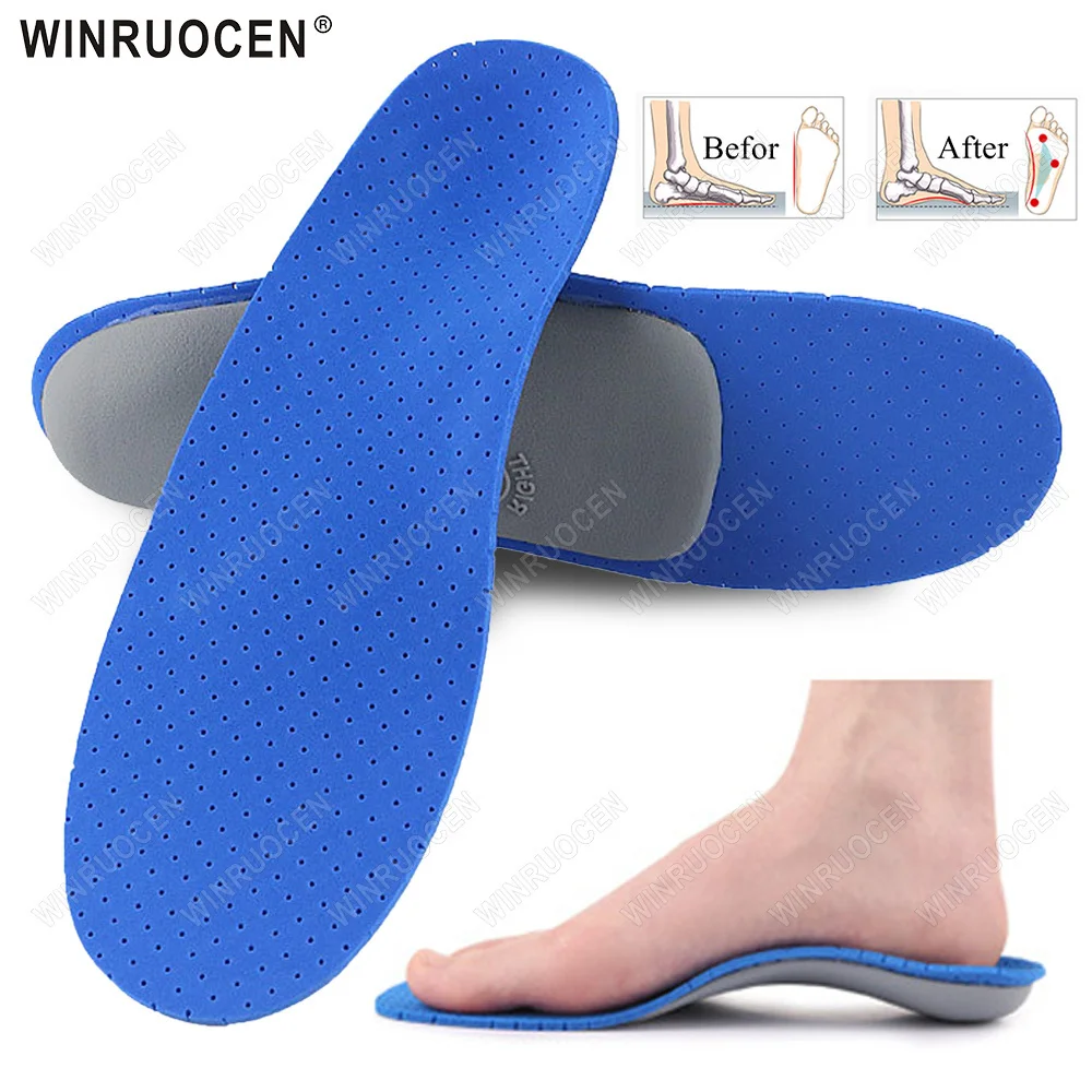 WINRUOCEN 1/2 Paar Einlegesohlen zur Fußgewölbeunterstützung, Unisex, atmungsaktiv, stoßfest, Plattfuß-Schuhpolster für die tägliche Fußpflege