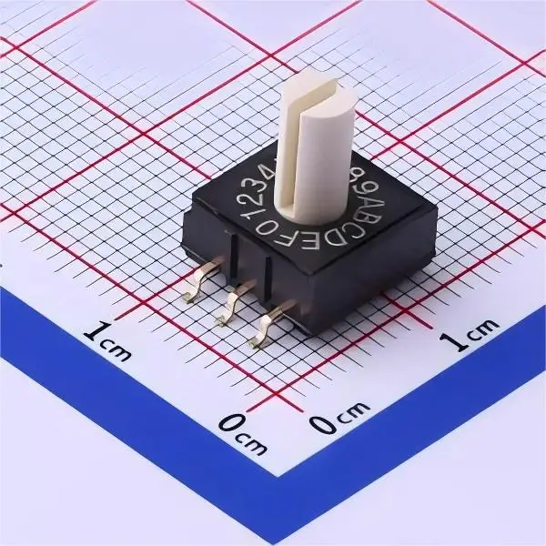 

10PCS/lot RM3HAF-16R-V-T/R Original Taiwan Province DIP patch plus code 3: 3 Pin 0-F 16 rotary coding switch knob toggle