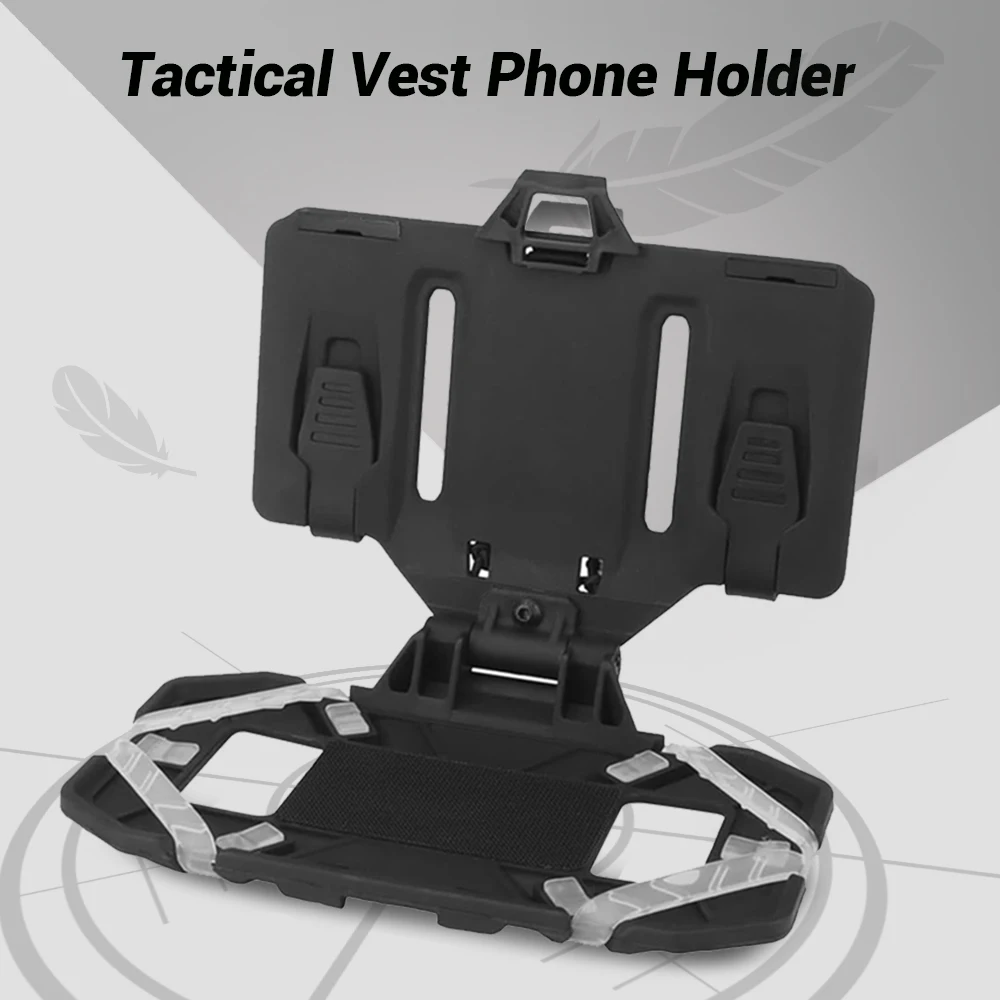 Tactical MOLLE Folding Navigation Board CS Airsoft Map Case Admin Panel Mobile Phone Holder for Screen Size 4.7-6.7in