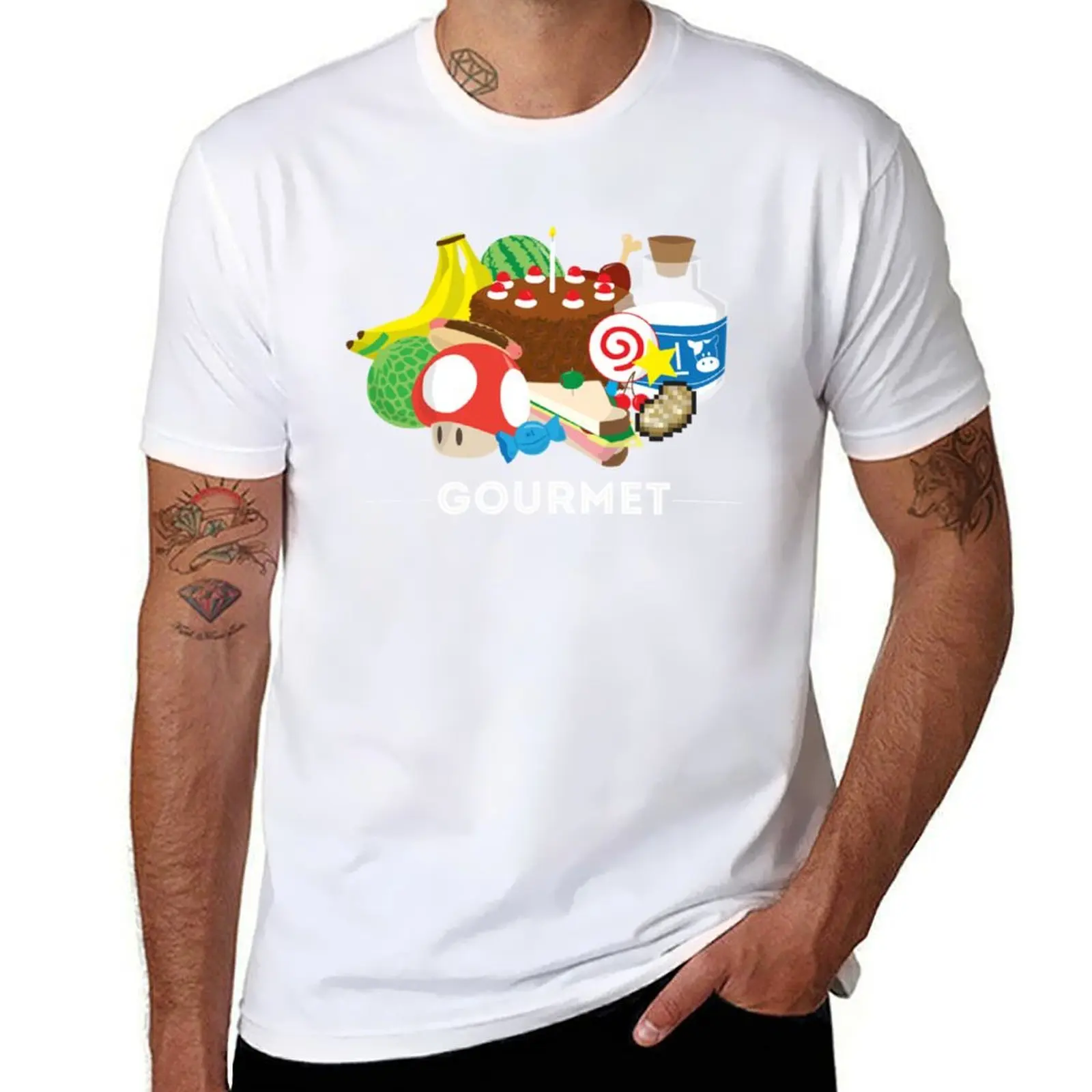 Camiseta Gourmet, camiseta para hombre, 100% algodón, marca de lujo, Camiseta de algodón para hombre
