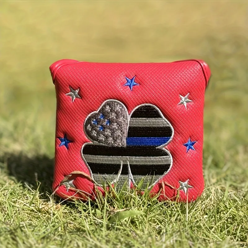 1 قطعة عالية الجودة محظوظ العشب التطريز نمط نادي الغولف رئيس حامي ، الغبار واقية دائم غطاء رأس نادي الغولف #4