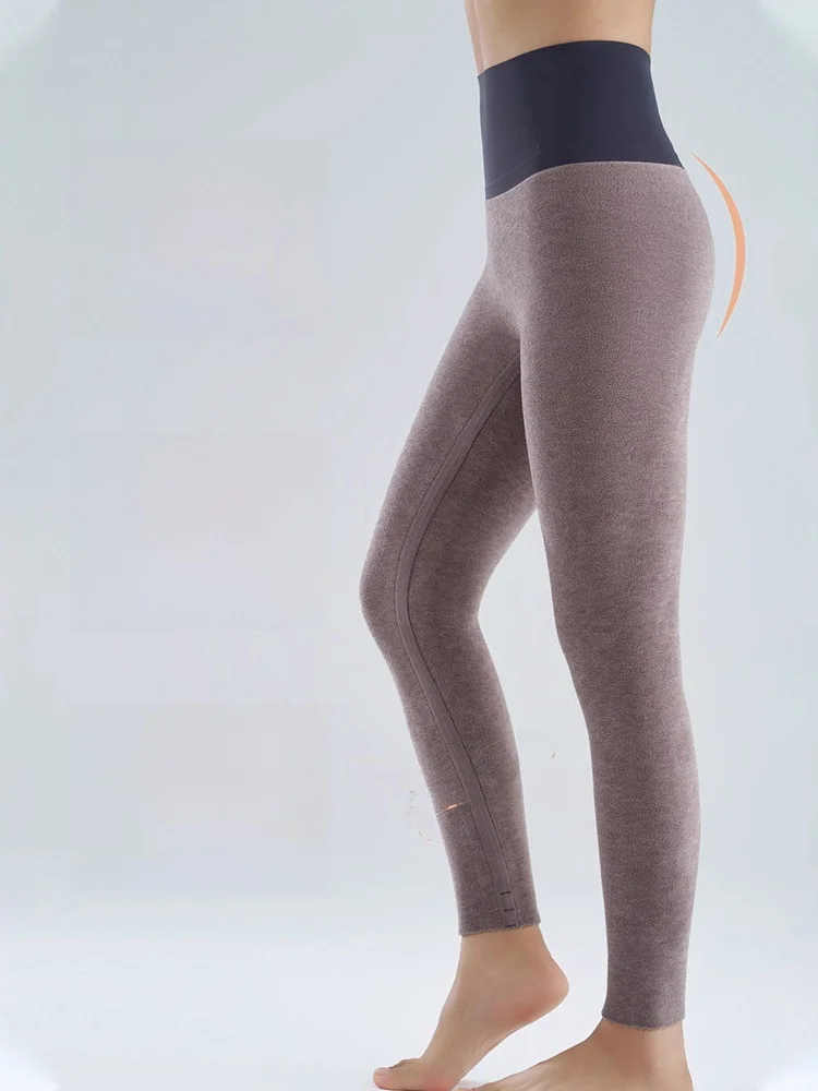 Thiened Fce レディース ヨガパンツ ハイウエスト タイト ベースレイヤー パンツ 秋冬 プラスサイズ 新着 光沢のある質感