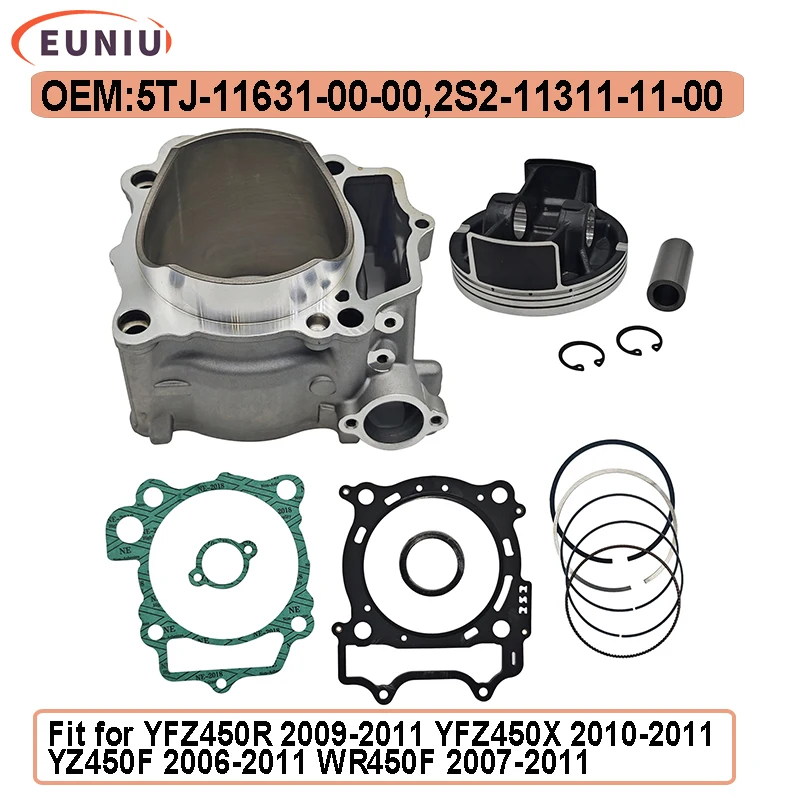 Cylinder Piston Top End Gasket Kit Fit For YFZ450 2S2-11311-11-00 for YFZ450R 2009-2011 YFZ450X 2010-11 YZ450F 2006-11 WR450F