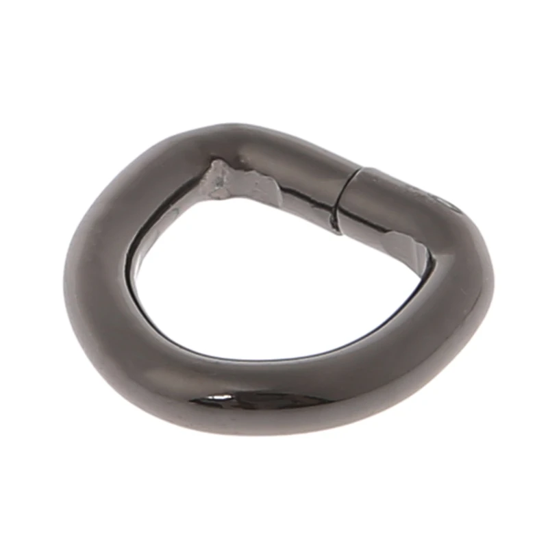 E74B 10 Stück Metall-D-Ring-Schnalle für Handtasche, Leder, Tasche, Geldbörse, Gürtel, Web-Verschluss, 12 mm