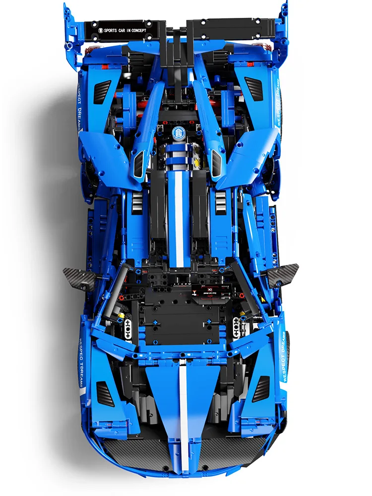 โมยู 88016 MOC ชุดตัวต่อเทคนิค 1:8 รถฟอร์ด จีที รีโมทคอนโทรล ซูเปอร์สปอร์ตคาร์ ของเล่นตัวต่อประกอบ ของขวัญคริสต์มาสสำหรับเด็ก