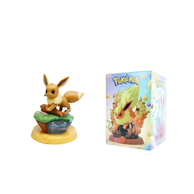 8 verschiedene Pokémon Actionfiguren Pikachu Abenteuer Eevee Blindbox Anime-Modell Desktop-Dekorationen Pokémon Spielzeug Fans Geburtstagsgeschenk