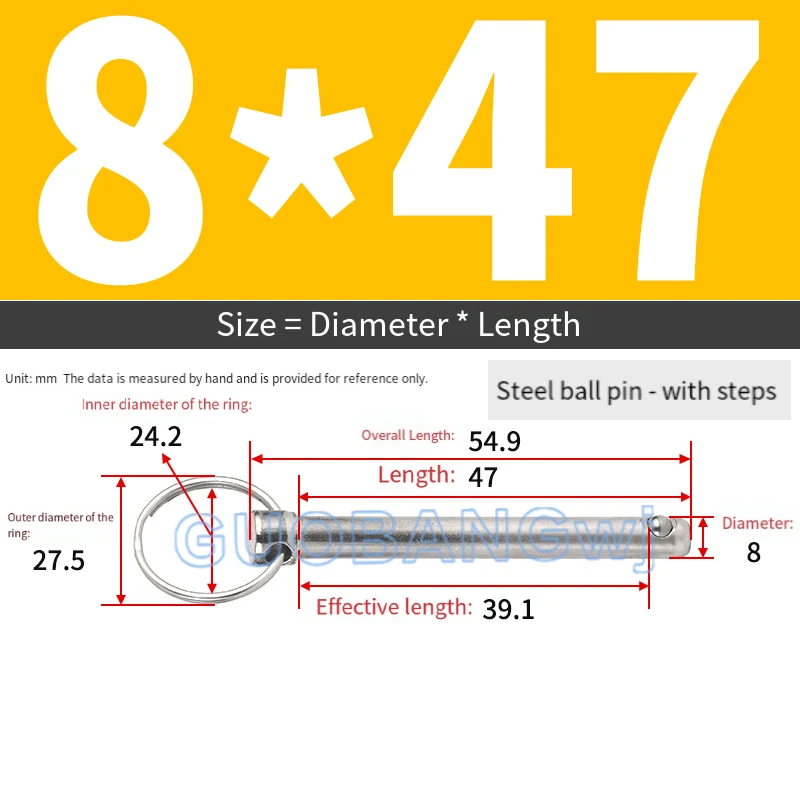 D-Type Pin, Safety Pin, Dowel Pin, Spring Pin, Square Pin, Cotter Pin, Hinge Pin for Trailer Door - High-Strength Hardware Pins