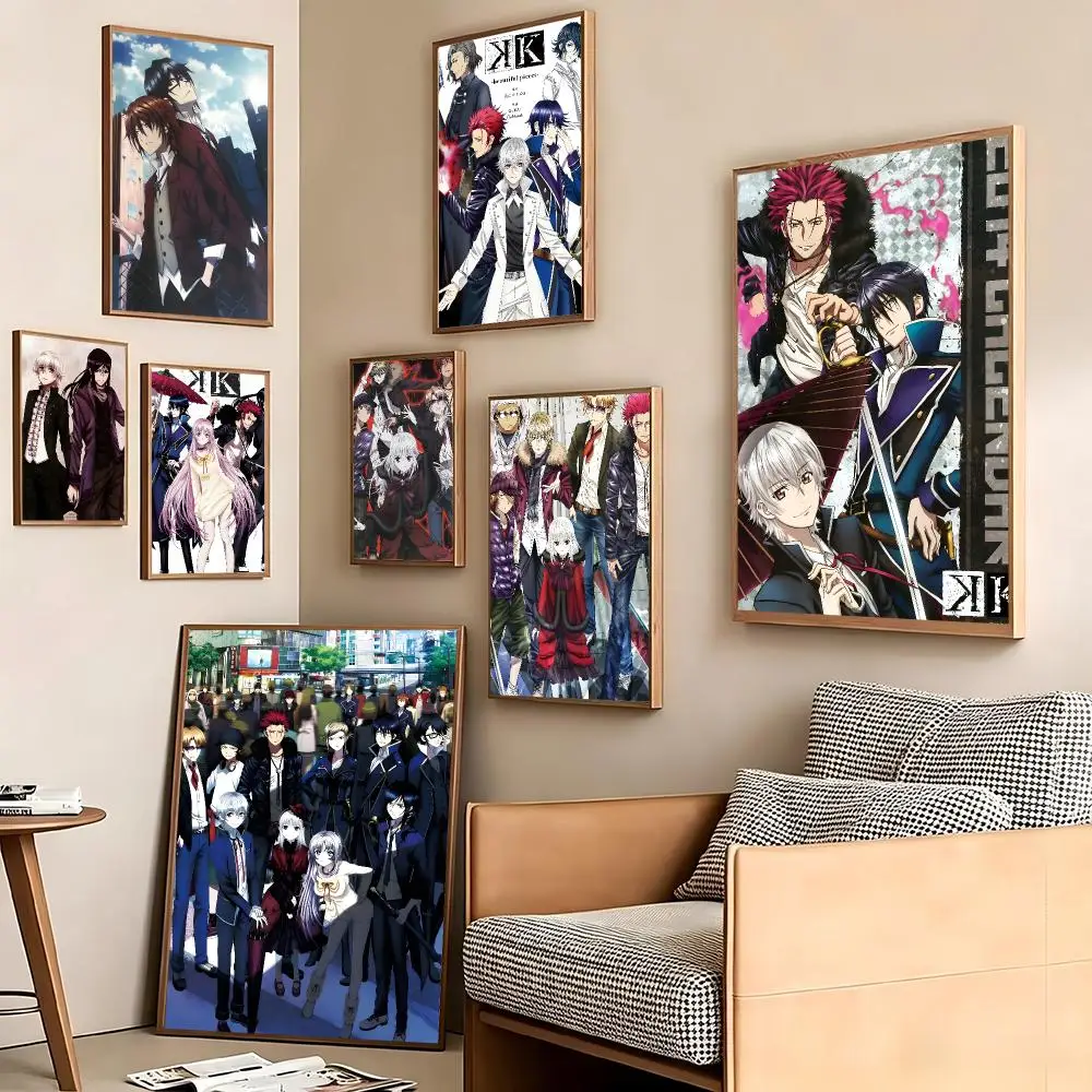 Fantasy Anime K-K Project Poster Pegatina artistica HD autoadhesiva impermeable para salon dormitorio