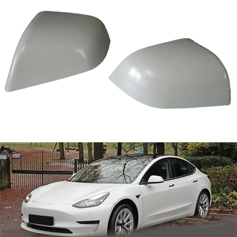 

2Pcs Car Rear view Mirror Cover Cap Wing Side Mirror Cover Cap Car Door Rear view Mirrors For Tesla Model3 2016-2021 6556236 E10