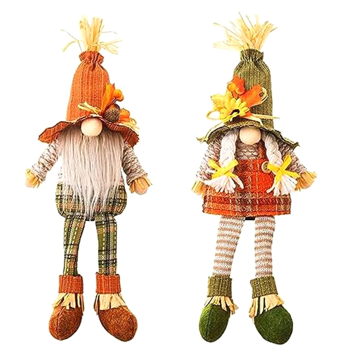 Fall Decor Gnomes Plush Fall Decorations for Home 2PCS Halloween Decorations for Farmhouse Autumn Pumpkin Decor