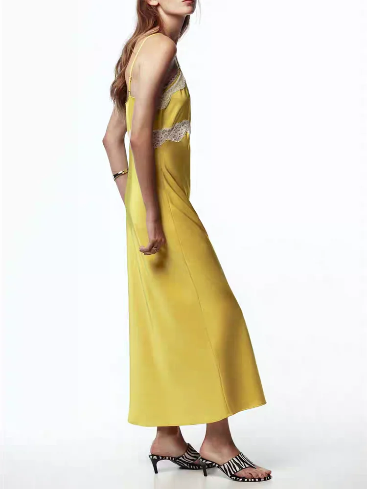 Słodka sukienka midi Dr Faionable, letnia nowość, odzież damska, sukienka na ramiączkach, długa spódnica z wysokim stanem na bankiet.